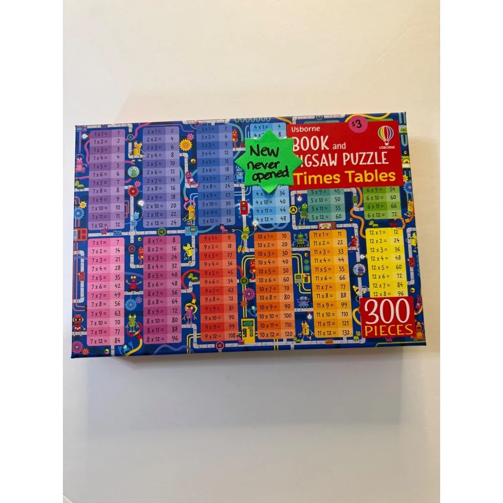 NEW sealed Usborne Jigsaw Puzzle Times Tables 300 Pieces Educational Math school